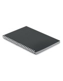 Cahier A5 en carton recyclé personnalisé - RECARNOTE Matières : papier recyclé Couleurs : noir personnalisable avec votre logo