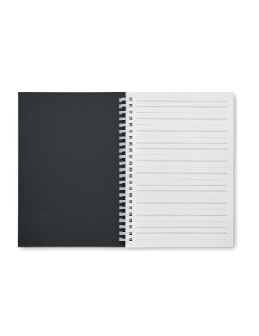Cahier A5 en carton recyclé personnalisé - RECARNOTE Matières : papier recyclé Couleurs : noir cadeau client original