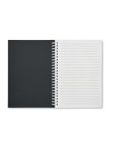 Cahier A5 en carton recyclé personnalisé - RECARNOTE Matières : papier recyclé Couleurs : noir cadeau client original