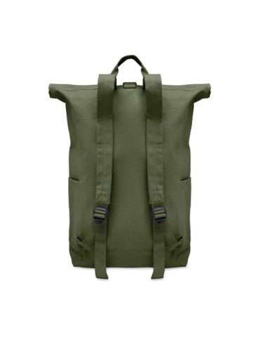 Sac à dos enroulable personnalisé 390 gr/m² KAMET Matières : coton recyclé Couleurs : vert armée 2