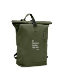 Sac à dos enroulable personnalisé 390 gr/m² KAMET Matières : coton recyclé Couleurs : vert armée goodies entreprise design