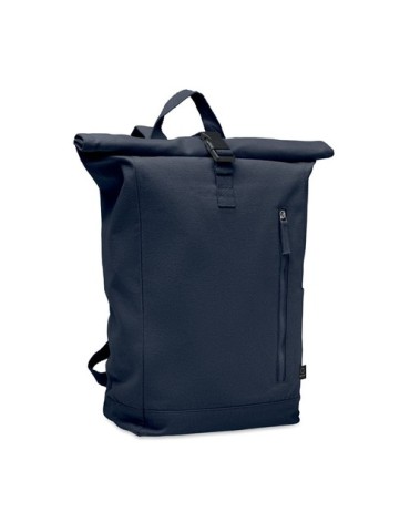 Sac à dos enroulable personnalisé 390 gr/m² KAMET Matières : coton recyclé Couleurs : bleu marine personnalisable avec votre log
