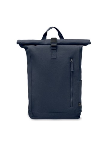 Sac à dos enroulable personnalisé 390 gr/m² KAMET Matières : coton recyclé Couleurs : bleu marine cadeau client original