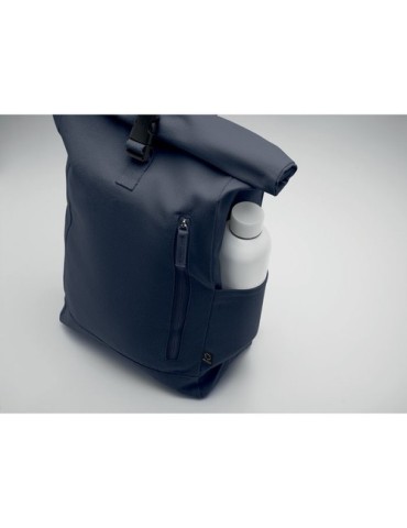 Sac à dos enroulable personnalisé 390 gr/m² KAMET Matières : coton recyclé Couleurs : bleu marine cadeau collaborateur premium