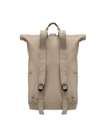 Sac à dos enroulable personnalisé 390 gr/m² KAMET Matières : coton recyclé Couleurs : kaki livraison express 24h 48h