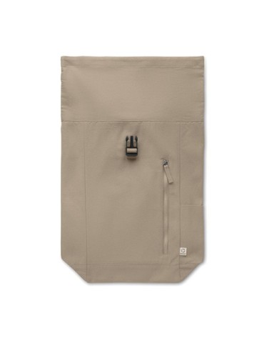 Sac à dos enroulable personnalisé 390 gr/m² KAMET Matières : coton recyclé Couleurs : kaki personnalisation sur mesure