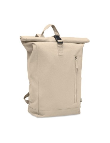 Sac à dos enroulable personnalisé 390 gr/m² KAMET Matières : coton recyclé Couleurs : beige cadeau entreprise pas cher