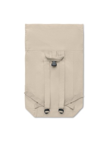 Sac à dos enroulable personnalisé 390 gr/m² KAMET Matières : coton recyclé Couleurs : beige goodies publicitaire durable