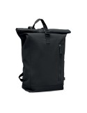 Sac à dos enroulable personnalisé 390 gr/m² KAMET Matières : coton recyclé Couleurs : noir impression haute définition