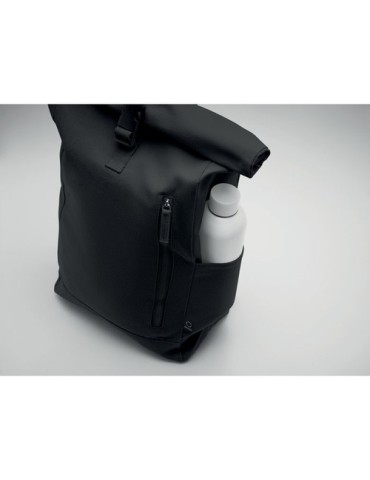 Sac à dos enroulable personnalisé 390 gr/m² KAMET Matières : coton recyclé Couleurs : noir livraison express 24h 48h