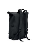 Sac à dos enroulable personnalisé 390 gr/m² KAMET Matières : coton recyclé Couleurs : noir objet publicitaire robuste