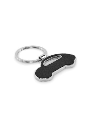 Porte-clés en forme de voiture personnalisé LAR Matières : métal Couleurs : noir personnalisable avec votre logo