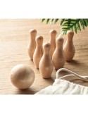 Mini jeu de quilles en pin  BOLITO Matières : bois Couleurs : bois goodies publicitaire événementiel