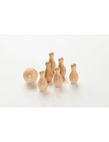 Mini jeu de quilles en pin  BOLITO Matières : bois Couleurs : bois livraison express 24h 48h
