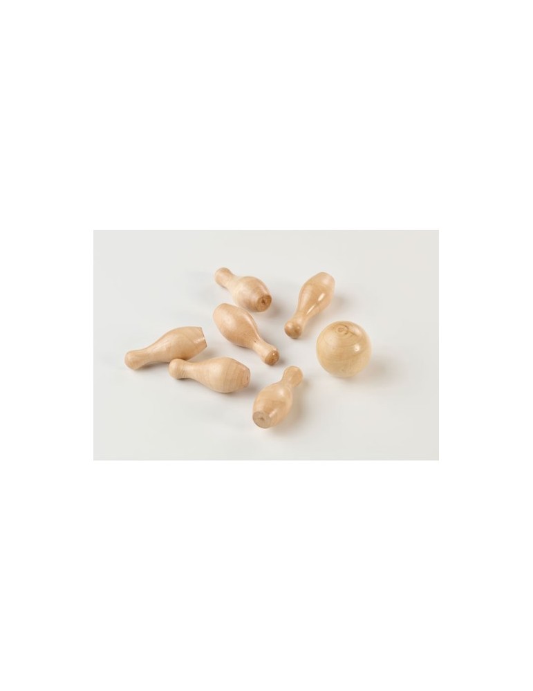 Mini jeu de quilles en pin BOLITO