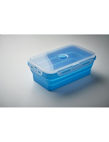 Lunchbox pliable  en silicone KOLAPSO Matières : silicone Couleurs : bleu bébé accessoire événementiel unique