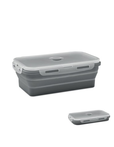 Lunchbox pliable  en silicone KOLAPSO Matières : silicone Couleurs : pierre cadeau entreprise pas cher
