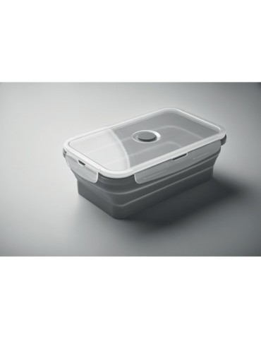 Lunchbox pliable  en silicone KOLAPSO Matières : silicone Couleurs : pierre personnalisation rapide en France