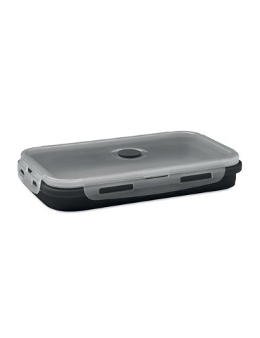 Lunchbox pliable  en silicone KOLAPSO Matières : silicone Couleurs : noir objet publicitaire robuste