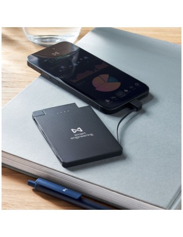 Powerbank magnétique  2500 mAh SLIMPO Matières : ABS Couleurs : noir marquage laser ultra précis