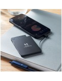 Powerbank magnétique  2500 mAh SLIMPO Matières : ABS Couleurs : noir marquage laser ultra précis