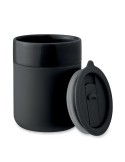 Gobelet en céramique personnalisé 330 ml QERAM Matières : grès Couleurs : noir objet promotionnel éco-responsable