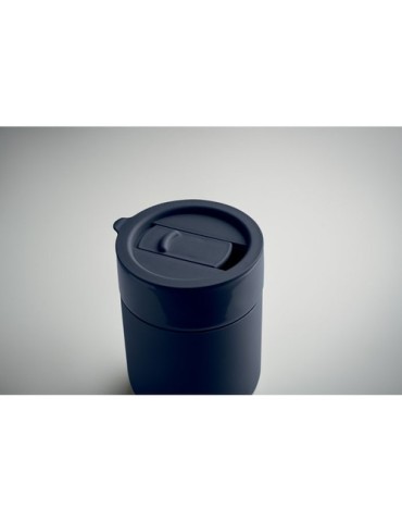 Gobelet en céramique personnalisé 330 ml QERAM Matières : grès Couleurs : bleu marine objet publicitaire robuste