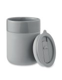 Gobelet en céramique personnalisé 330 ml QERAM Matières : grès Couleurs : gris cadeau collaborateur premium