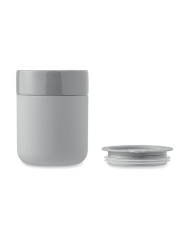 Gobelet en céramique personnalisé 330 ml QERAM Matières : grès Couleurs : gris cadeau affaires élégant