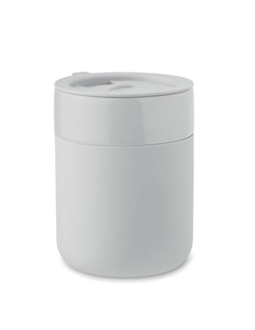 Gobelet en céramique personnalisé 330 ml QERAM Matières : grès Couleurs : blanc personnalisable avec votre logo