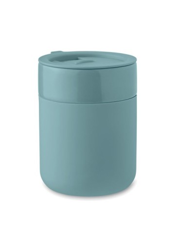 Gobelet en céramique personnalisé 330 ml QERAM Matières : grès Couleurs : bleu pétrole impression haute définition