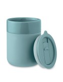 Gobelet en céramique personnalisé 330 ml QERAM Matières : grès Couleurs : bleu pétrole personnalisation rapide en France