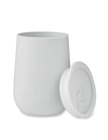 Gobelet double paroi  300 ml GO Matières : polypropylène (PP) Couleurs : blanc personnalisation rapide en France