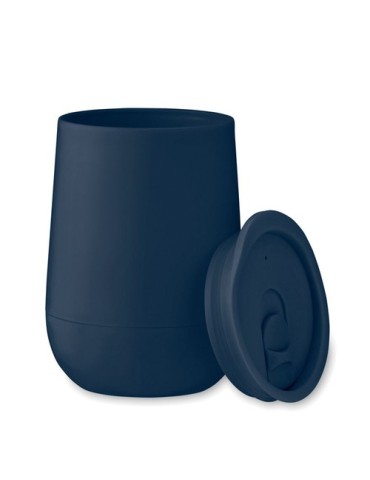 Gobelet double paroi  300 ml GO Matières : polypropylène (PP) Couleurs : bleu marine cadeau collaborateur premium