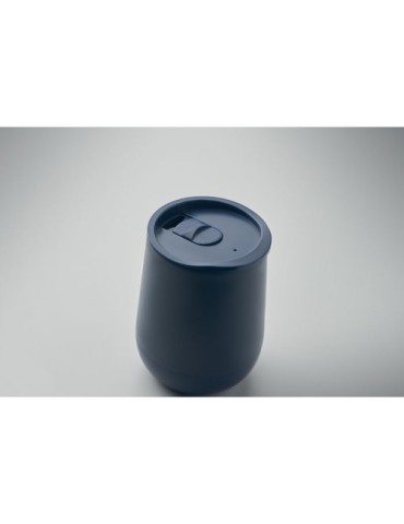 Gobelet double paroi  300 ml GO Matières : polypropylène (PP) Couleurs : bleu marine objet promo petit budget