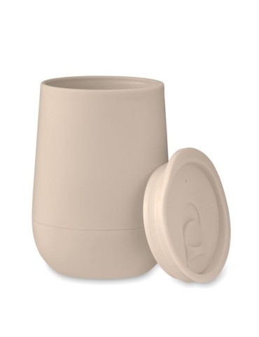 Gobelet double paroi  300 ml GO Matières : polypropylène (PP) Couleurs : beige accessoire événementiel unique