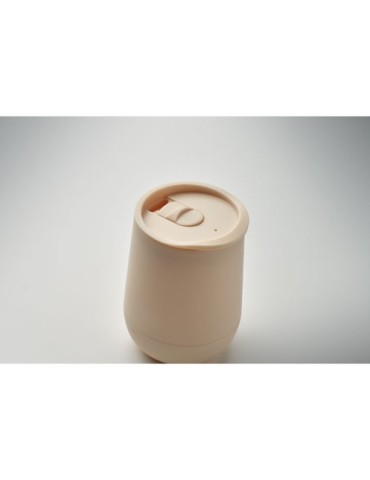 Gobelet double paroi  300 ml GO Matières : polypropylène (PP) Couleurs : beige cadeau client original