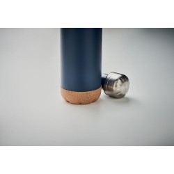Bouteille isotherme double paroi  de 500 ml en acier inoxydable - ASPEN CORK Matières : acier inoxydable Couleurs : bleu marine 