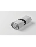 Serviette microfibre double face publicitaire  WAXOFF Matières : PET Couleurs : gris cadeau collaborateur premium