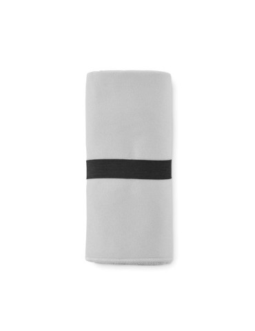 Serviette microfibre double face publicitaire  WAXOFF Matières : PET Couleurs : gris accessoire événementiel unique