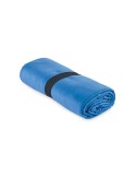 Serviette microfibre double face publicitaire  WAXOFF Matières : PET Couleurs : bleu marquage laser ultra précis