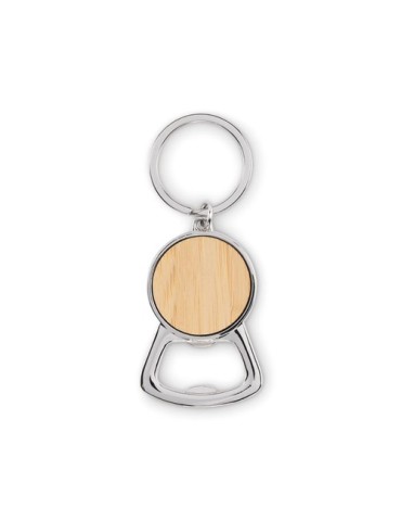 Porte-clés décapsuleur publicitaire KEYPOP Matières : métal Couleurs : bois 2