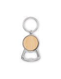 Porte-clés décapsuleur publicitaire KEYPOP Matières : métal Couleurs : bois personnalisable avec votre logo