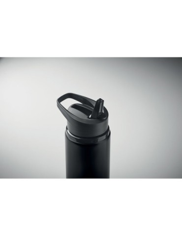 Bouteille simple paroi publicitaire 500 ml SPOT Couleurs : noir Matières : acier inoxydable recyclé objet promo petit budget