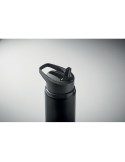 Bouteille simple paroi publicitaire 500 ml SPOT Couleurs : noir Matières : acier inoxydable recyclé objet promo petit budget