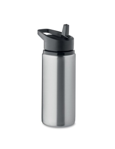 Bouteille simple paroi publicitaire 500 ml SPOT Couleurs : argenté mat Matières : acier inoxydable recyclé goodies publicitaire 