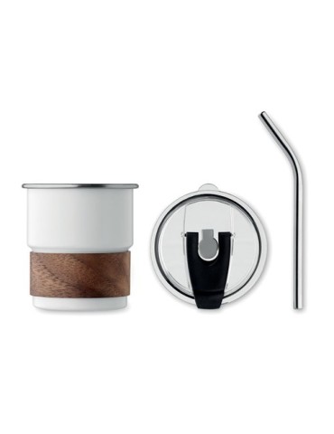 Gobelet publicitaire simple paroi 260 ml MATE Couleurs : blanc Matières : acier inoxydable recyclé accessoire événementiel uniqu