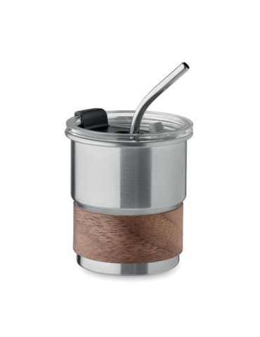 Gobelet publicitaire simple paroi 260 ml MATE Couleurs : argenté mat Matières : acier inoxydable recyclé cadeau entreprise pas c