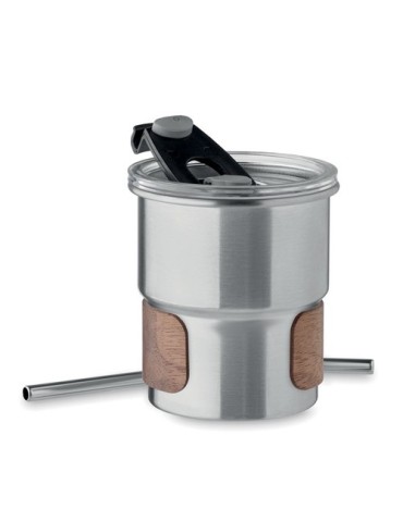 Gobelet publicitaire simple paroi 260 ml MATE Couleurs : argenté mat Matières : acier inoxydable recyclé marquage laser ultra pr