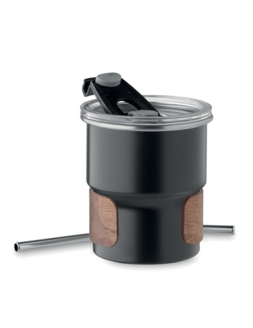 Gobelet publicitaire simple paroi 260 ml MATE Couleurs : noir Matières : acier inoxydable recyclé objet promotionnel éco-respons
